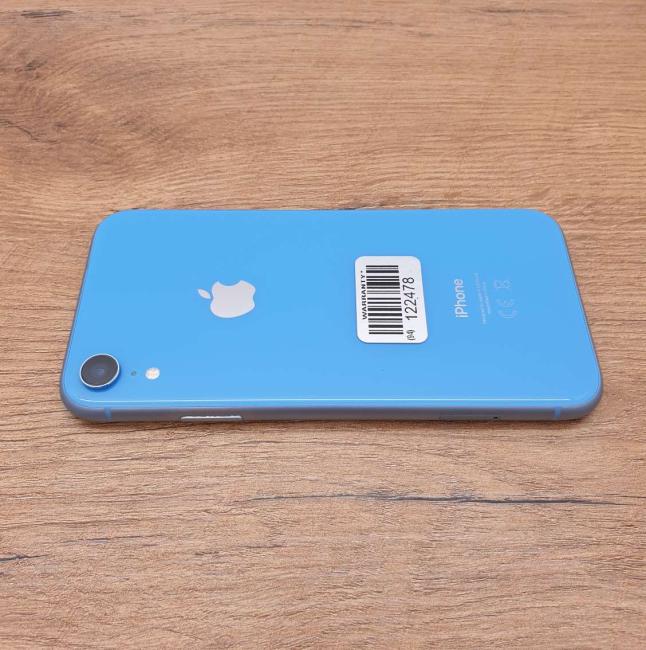 Używany Smartfon Apple iPhone XR 64GB Niebieski Klasa B idealny do pracy zdalnej, do przeglądania internetu i do nauki