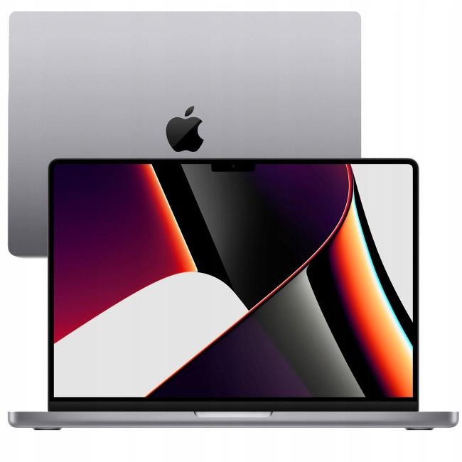 Poleasingowy Laptop Apple Macbook Pro A2442 2021 M1 PRO 16GB RAM 512GB SSD 14 cali  Space Gray Klasa B idealny do pracy zdalnej, do pracy biurowej i do domu