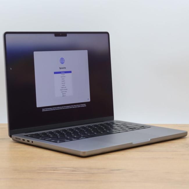 Poleasingowy Laptop Apple Macbook Pro A2442 2021 M1 PRO 16GB RAM 512GB SSD 14 cali  Space Gray Klasa B idealny do pracy zdalnej, do pracy biurowej i do domu