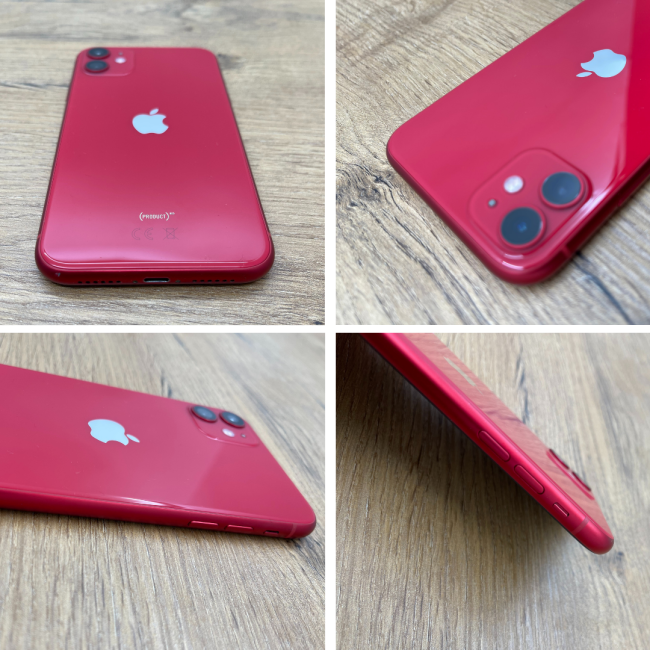 Używany Smartfon Apple iPhone 11 64 GB Czerwony Klasa B idealny do pracy zdalnej, do przeglądania internetu i do nauki