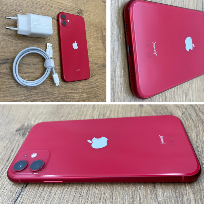 Używany Smartfon Apple iPhone 11 64 GB Czerwony Klasa B idealny do pracy zdalnej, do pracy biurowej i do domu
