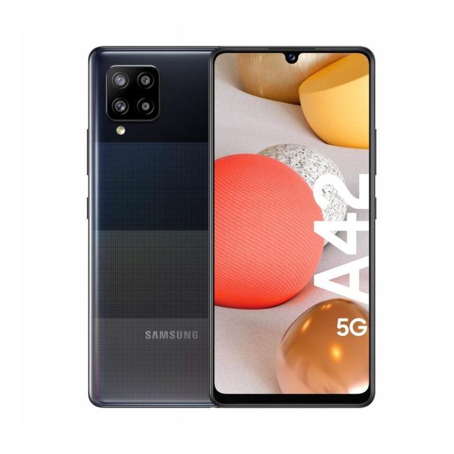 Poleasingowy Smartfon Samsung Galaxy A42 5G DS SM-A426B/DS 4GB 128GB BLACK Klasa C idealny do pracy zdalnej, do przeglądania internetu i do nauki