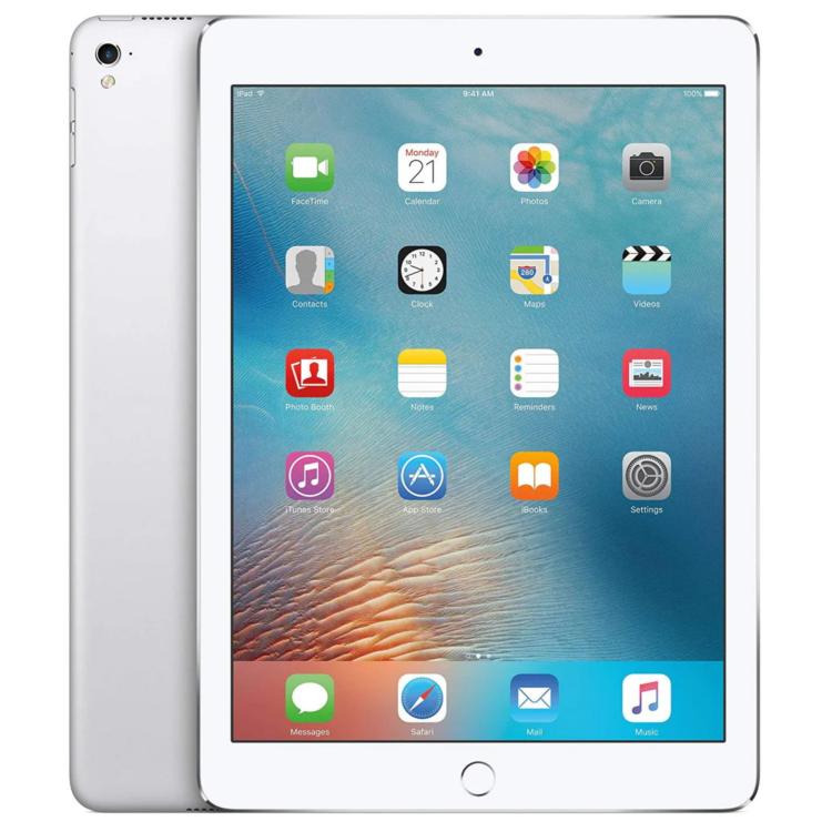 Poleasingowy Apple iPad Pro 9,7 cali A1673 A9X Silver 32GB Klasa B idealny do pracy zdalnej, do przeglądania internetu i do nauki