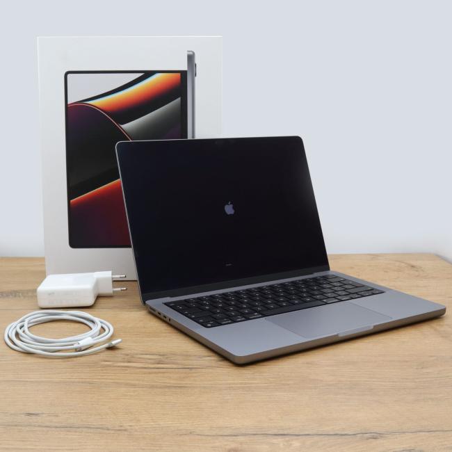 Poleasingowy Laptop Apple MacBook Pro A2442 2021 M1 Pro 32GB RAM 512GB SSD 14 cali Space Gray Klasa A idealny do pracy zdalnej, do pracy biurowej i do domu