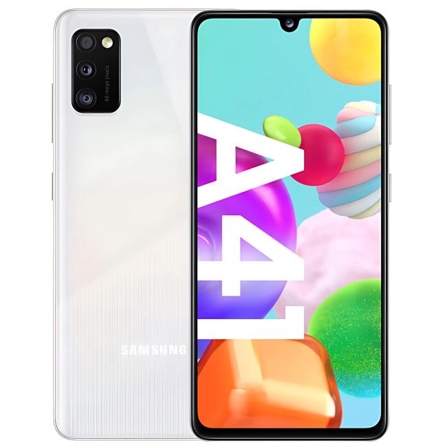 Poleasingowy Smartfon Samsung Galaxy A41 4GB/64GB SM-A415F/DSN Crush White Klasa A idealny do pracy zdalnej, do przeglądania internetu i do nauki