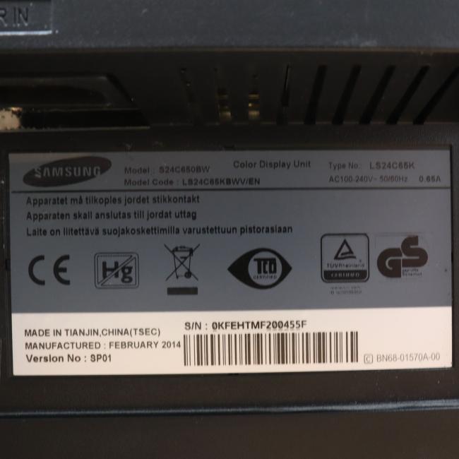 Tani Monitor LED Samsung S24C650BW 24 cali Full HD IPS Klasa A idealny do pracy zdalnej, do pracy biurowej i do domu